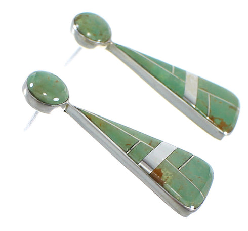 Southwest Turquoise And Sterling Silver Post Earrings RX54827